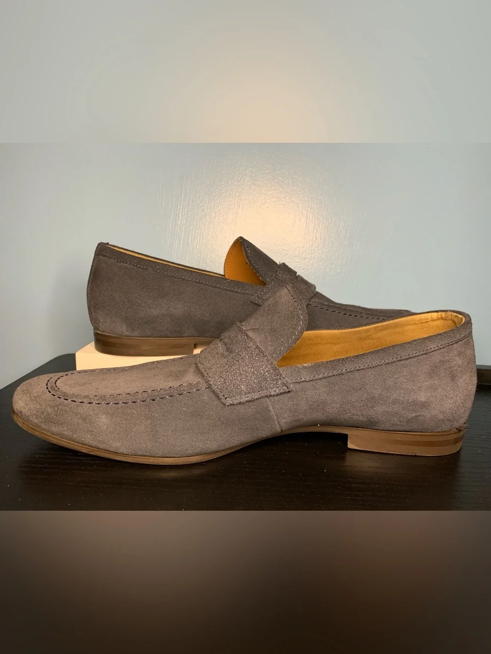 Aldo Men's Suede Penny Loafers in Navy